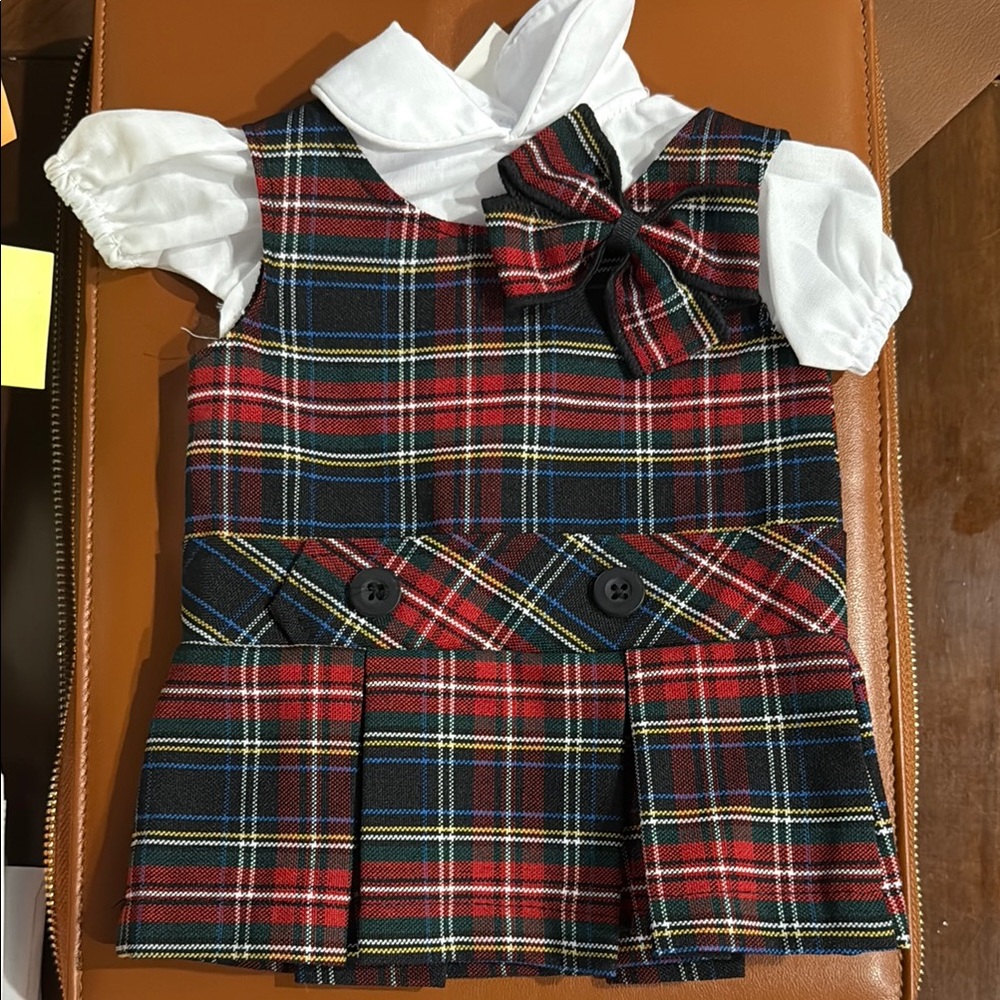 Red and Blue Plaid Bow Accessory